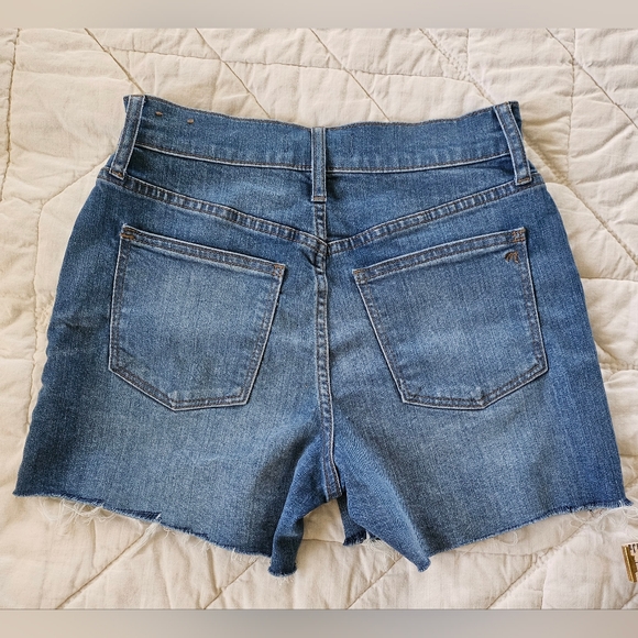 Madewell High Rise Denim- 4 Button Fly Shorts - Picture 2 of 8